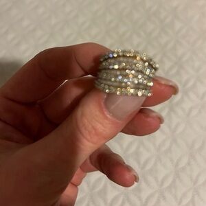 EFFY 💝 14K YELLOW GOLD 1.47 TCW
DIAMOND WIDE FACE WAVE BAND RING